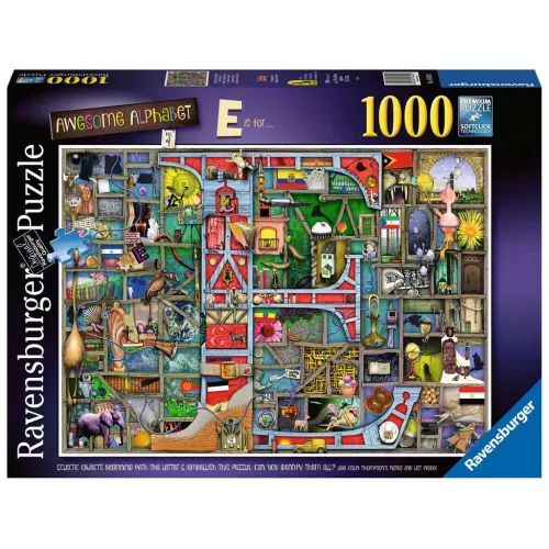 Ravensburger puzzel 1000 stukjes Awesome Alphabet E